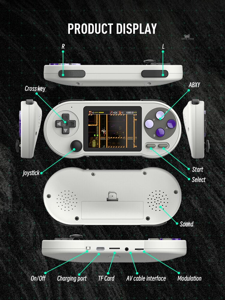 Retrogame console portatile con migliai di giochi.